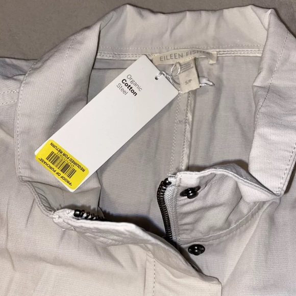 Small NEW EILEEN FISHER BONE ORGANIC COTTON STEEL ZIP COAT $328 - Picture 10 of 10